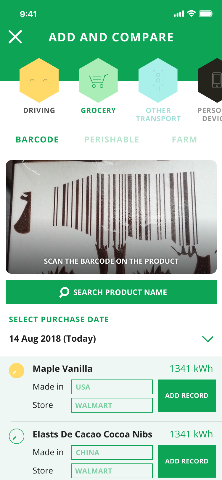 Log a transaction · three taps end to end